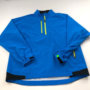 FootJoy FJ DryJoys Tour XP LG Zip Sleeve Golf Windbreaker Jacket Blue PLS READ